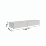 Rack Línea Suspenso para Painel ou Tv com 2 Portas Basculantes 110cm Off White - 4