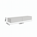Ver imagem 4 de Rack Suspenso Línea 110cm para Tv ou Painel com 2 Portas Basculantes