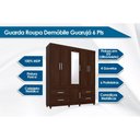 Ver imagem 3 de Guarda Roupa 6 Portas e 4 Gavetas c/ Espelho Guarujá Amêndola - Demóbile