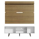 Ver imagem 7 de Rack Madesa Dubai e Painel para Tv até 65 Polegadas com Pés - Branco/rustic 095z