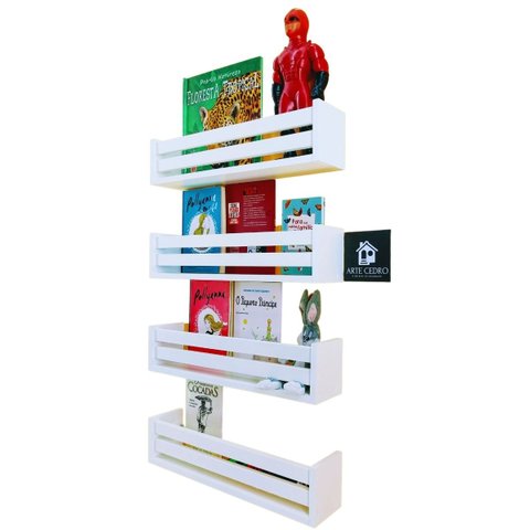 Nicho Para Livro e Brinquedo Prateleira Para Quarto Criança Mdf 55cm