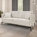 Ver imagem 5 de Sofá Decorativo 2 Lugares 160cm Pés em Aço Stagno Linho Pérola - Gran Belo
