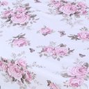 Ver imagem 4 de Jogo de Cama King 6p Lençol + Fronha Esmeralda Percal 100% Algodão:floral Rosa