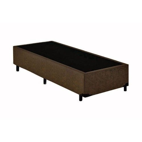 Base Box Solteiro Suede Marrom - 30x88x188