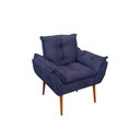Ver imagem 4 de Kit 07 Poltronas Decorativas Opala Retro Consultório Cor:azul Marinho
