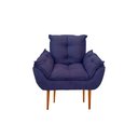 Ver imagem 3 de Kit 07 Poltronas Decorativas Opala Retro Consultório Cor:azul Marinho