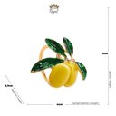 Ver imagem 6 de Cj 4 Anéis P/Guardanapos Zinco Limão Dourado 4X4X4Cm