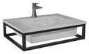 Ver imagem 1 de Bancada Suspensa Banheiro Ferro Iron Black 60x45 Cm