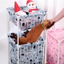 Ver imagem 7 de Cesto de Roupa Duplo 2 Andares Organizador Multiuso para Banheiro Quarto Lavanderia e Brinquedos