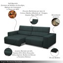 Ver imagem 3 de Sofá Decorativo Barbosa 5 Lugares Sala de estar 290cm Reclinável e Retrátil Couro Verde Musgo G88 -