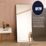 Espelho Corpo Inteiro 170x70cm Retangular Moldura em Alumínio Prata Designer Moderno C/ Sup. Chão - 11