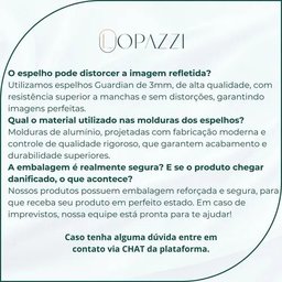 Espelho Corpo Inteiro 170x70cm Retangular Moldura em Alumínio Prata Designer Moderno C/ Sup. Chão - 6