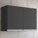 Ver imagem 2 de Armario Aereo 2 Portas 80 cm Juliana AJL:Cinza