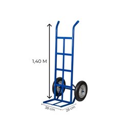 Carrinho de Carga Transporte Armazém 300kg 2 Rodas Reforçado Metalosa - 5