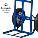 Ver imagem 2 de Carrinho de Carga Transporte Armazém 300kg 2 Rodas Reforçado Metalosa