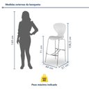 Ver imagem 4 de Kit 6 Banquetas Alta com Encosto Flash Branco