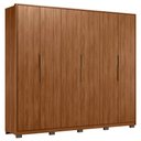 Ver imagem 1 de Guarda Roupa Casal 6 Portas Atrice com Pés Nogueira Touch - Demartêz