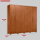 Ver imagem 5 de Guarda Roupa Casal 6 Portas Atrice com Pés Nogueira Touch - Demartêz