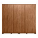 Ver imagem 3 de Guarda Roupa Casal 6 Portas Atrice com Pés Nogueira Touch - Demartêz