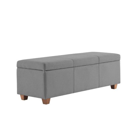 Recamier Bau Dubai 1,20m Linho Cinza - Inova Decorações