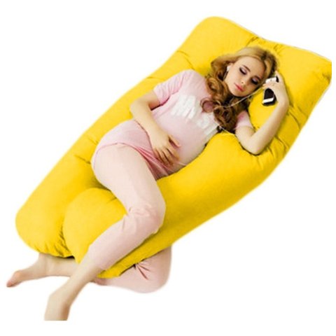 Travesseiro Gigante Happy Line 150 x 70 cm - Amarelo