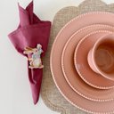 Ver imagem 6 de Prato Raso de Cerâmica Perla Rose Nude Mesa Posta 27cm Avulso