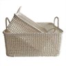 Conjunto 2 Cestos Decorativos em Rattan Branco Be0033 Btc - 1