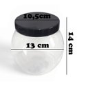 Ver mais imagens de Pote Baleiro Cristal 1,45L Redondo Transparente com Tampa Preto