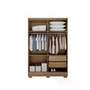 Ver imagem 1 de Guarda Roupa Milly 4 Portas 2 Gavetas Cor:Cumaru Fendi