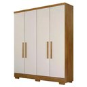Ver imagem 4 de Guarda Roupa Milly 4 Portas 2 Gavetas Cor:Cumaru Fendi