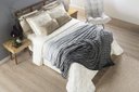 Ver imagem 3 de Cobertor Casal Queen Canelado Grosso Inverno Macio Fluffy:cinza