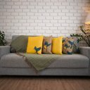 Ver imagem 7 de Kit com 4 Capas para Almofadas Decorativas Pássaros Amarelo