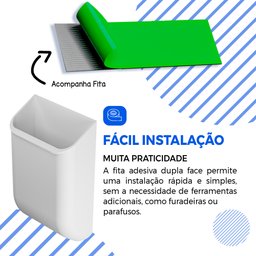 Suporte de Parede para Controle Remoto Tv e Ar Condicionado- Branco - 5