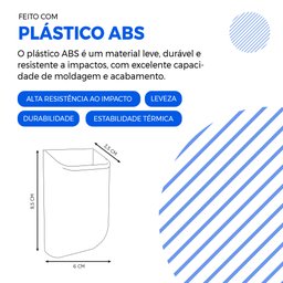 Suporte de Parede para Controle Remoto Tv e Ar Condicionado- Branco - 2