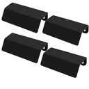 Ver imagem 1 de Kit 4 Puxadores Alças de Sobrepor Preto Fosco Pv22 80 para Móvel Armários Gavetas