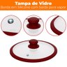 Conjunto de Panelas Indução Revestimento Cerâmica Yafo Vermelho 5 Peças - Lehaví - 5