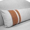 Ver imagem 5 de Sofá Orgânico Maitê 2 Lugares 180cm e Puff Linho Cinza Sofa Store