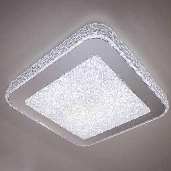 Lustre Plafon Led Gemini 24w 40x40 Céu Estrelado Acrílico Branco Frio 6500k Bivolt