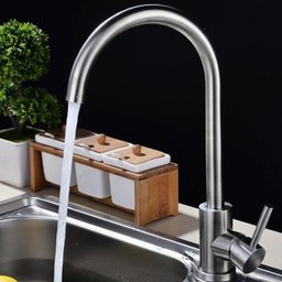 Torneira de Cozinha Monocomano Inox 304 Escovado Bica Movel - 2