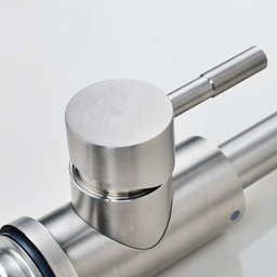 Torneira de Cozinha Monocomano Inox 304 Escovado Bica Movel - 6