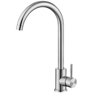 Torneira de Cozinha Monocomano Inox 304 Escovado Bica Movel