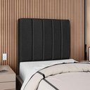 Ver imagem 2 de Cabeceira Solteiro 90 Cm com Frame Dalia Linho Preto Artte