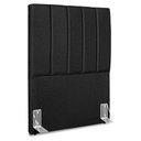 Ver imagem 1 de Cabeceira Solteiro 90 Cm com Frame Dalia Linho Preto Artte
