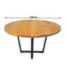 Mesa Redonda Industrial Area Gourmet Madeira Maciça 1,20m - 3