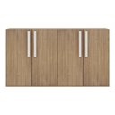 Ver imagem 3 de Aparador Buffet 4 Portas Suspenso Viena V3605 Rustic/Branco Rustic/Branco