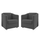 Ver imagem 1 de Kit 2 Poltronas Decorativa BIA SUEDE CINZA SKY MOBILE