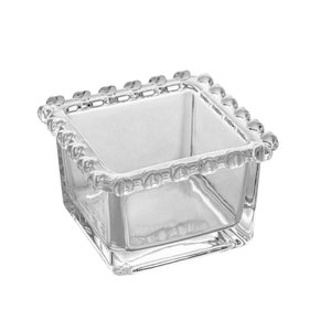 Bowl Quadrado de Cristal Coração 8,5cm - Lyor