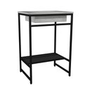 Ver imagem 1 de Gabinete Banheiro Ferro Iron Black 60x45cm Branco Fosco