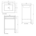 Ver imagem 3 de Gabinete Banheiro Ferro Iron Black 60x45cm Branco Fosco