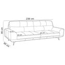 Ver imagem 5 de Sofá 3 Lugares para Sala Living Industrial 236cm Cádis L06 Couro Marrom Escuro - Lyam Decor